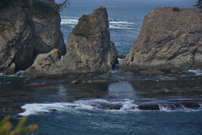 rock formations on beach